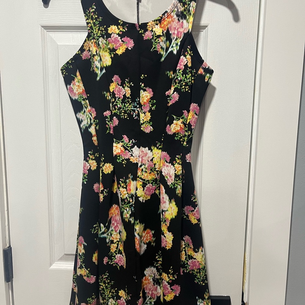 Floral Black Dress